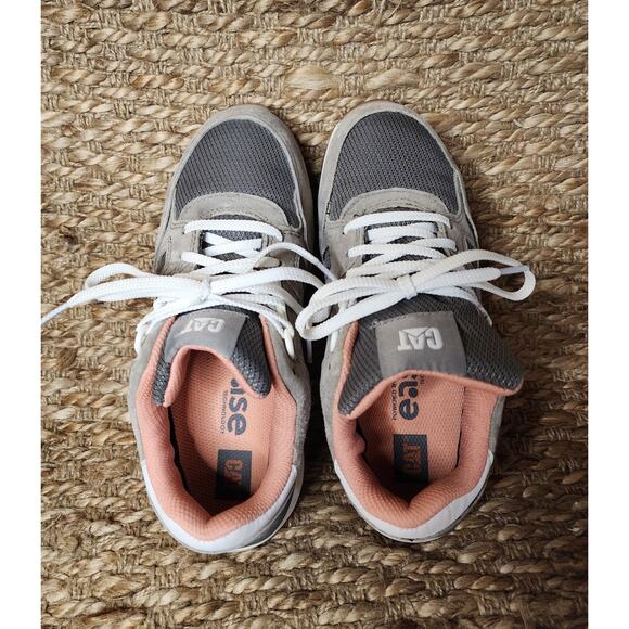 Caterpillar Women's 5 Woodward Gray Pink Suede Steel Toe Work Construction Shoe - Picture 9 of 11